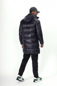 Оптом Куртка удлинённая мужская зимняя темно-синего цвета 22306TS в Казани, фото 4