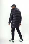 Оптом Куртка удлинённая мужская зимняя темно-синего цвета 22306TS в Казани, фото 5