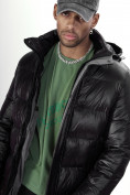 Оптом Куртка удлинённая мужская зимняя черного цвета 22307Ch в Казани, фото 10