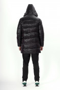 Оптом Куртка удлинённая мужская зимняя черного цвета 22307Ch в Екатеринбурге, фото 21