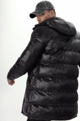 Оптом Куртка удлинённая мужская зимняя черного цвета 22307Ch в Казани, фото 22