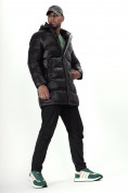 Оптом Куртка удлинённая мужская зимняя черного цвета 22307Ch в Екатеринбурге, фото 3