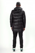 Оптом Куртка удлинённая мужская зимняя черного цвета 22307Ch в Казани, фото 6