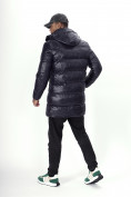 Оптом Куртка удлинённая мужская зимняя темно-синего цвета 22307TS в Екатеринбурге, фото 15