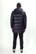 Оптом Куртка удлинённая мужская зимняя темно-синего цвета 22307TS в Казани, фото 16