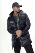 Оптом Куртка удлинённая мужская зимняя темно-синего цвета 22307TS в Казани, фото 17