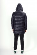 Оптом Куртка удлинённая мужская зимняя темно-синего цвета 22307TS в Казани, фото 2