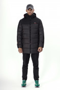 Оптом Куртка удлинённая мужская зимняя черного цвета 2237Ch в Екатеринбурге