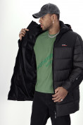Оптом Куртка удлинённая мужская зимняя черного цвета 2237Ch в Казани, фото 24
