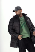 Оптом Куртка удлинённая мужская зимняя черного цвета 2237Ch в Казани, фото 9