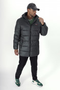 Оптом Куртка удлинённая мужская зимняя цвета хаки 2237Kh в Екатеринбурге, фото 14