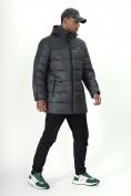 Оптом Куртка удлинённая мужская зимняя цвета хаки 2237Kh в Екатеринбурге, фото 3