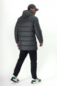Оптом Куртка удлинённая мужская зимняя цвета хаки 2237Kh в Екатеринбурге, фото 4