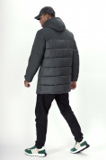 Оптом Куртка удлинённая мужская зимняя цвета хаки 2237Kh в Екатеринбурге, фото 5