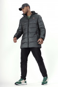 Оптом Куртка удлинённая мужская зимняя цвета хаки 2237Kh в Екатеринбурге, фото 8