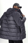 Оптом Куртка удлинённая мужская зимняя темно-серого цвета 2237TC в Екатеринбурге, фото 11