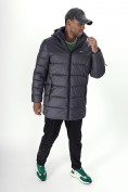 Оптом Куртка удлинённая мужская зимняя темно-серого цвета 2237TC в Екатеринбурге, фото 16