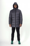 Оптом Куртка удлинённая мужская зимняя темно-серого цвета 2237TC в Екатеринбурге, фото 21