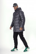 Оптом Куртка удлинённая мужская зимняя темно-серого цвета 2237TC в Екатеринбурге, фото 23