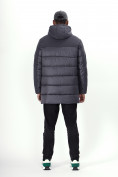Оптом Куртка удлинённая мужская зимняя темно-серого цвета 2237TC в Екатеринбурге, фото 6
