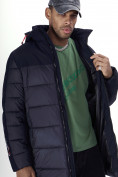 Оптом Куртка удлинённая мужская зимняя темно-синего цвета 2237TS в Казани, фото 20