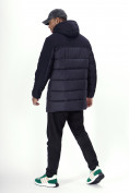 Оптом Куртка удлинённая мужская зимняя темно-синего цвета 2237TS в Казани, фото 5
