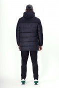 Оптом Куртка удлинённая мужская зимняя темно-синего цвета 2237TS в Казани, фото 6
