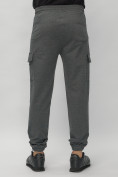 Оптом Брюки джоггеры спортивные с карманами мужские серого цвета 224Sr в Екатеринбурге, фото 10