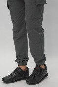 Оптом Брюки джоггеры спортивные с карманами мужские серого цвета 224Sr в Екатеринбурге, фото 13