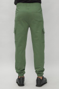 Оптом Брюки джоггеры спортивные с карманами мужские зеленого цвета 224Z в Екатеринбурге, фото 10
