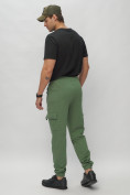 Оптом Брюки джоггеры спортивные с карманами мужские зеленого цвета 224Z в Екатеринбурге, фото 5