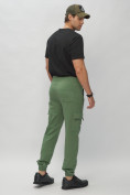 Оптом Брюки джоггеры спортивные с карманами мужские зеленого цвета 224Z в Екатеринбурге, фото 6