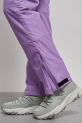Оптом Полукомбинезон утепленный женский зимний горнолыжный фиолетового цвета 2250F в Воронеже, фото 17