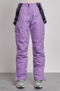 Оптом Полукомбинезон утепленный женский зимний горнолыжный фиолетового цвета 2250F в Сочи, фото 9