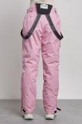 Оптом Полукомбинезон утепленный женский зимний горнолыжный розового цвета 2250R, фото 11