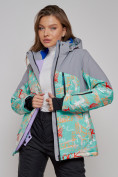 Оптом Горнолыжная куртка женская зимняя бирюзового цвета 2252Br в Екатеринбурге, фото 12
