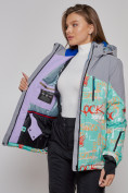 Оптом Горнолыжная куртка женская зимняя бирюзового цвета 2252Br в Екатеринбурге, фото 9
