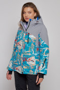 Оптом Горнолыжная куртка женская зимняя синего цвета 2252S в Екатеринбурге, фото 10