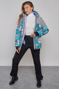 Оптом Горнолыжная куртка женская зимняя синего цвета 2252S в Екатеринбурге, фото 17