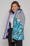 Оптом Горнолыжная куртка женская зимняя синего цвета 2252S в Екатеринбурге, фото 18