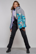 Оптом Горнолыжная куртка женская зимняя синего цвета 2252S в Екатеринбурге, фото 20