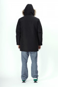 Оптом Парка мужская зимняя с мехом черного цвета 2260Ch, фото 27