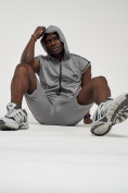 Оптом Спортивный костюм летний мужской светло-серого цвета 22610SS в Астане, фото 12