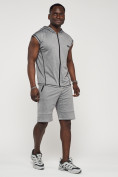 Оптом Спортивный костюм летний мужской светло-серого цвета 22610SS, фото 2