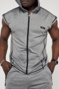 Оптом Спортивный костюм летний мужской светло-серого цвета 22610SS, фото 19