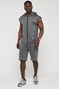 Оптом Спортивный костюм летний мужской серого цвета 22610Sr в Саратове, фото 2