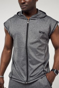 Оптом Спортивный костюм летний мужской серого цвета 22610Sr в Сочи, фото 14