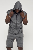 Оптом Спортивный костюм летний мужской серого цвета 22610Sr в Перми, фото 16