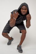 Оптом Спортивный костюм летний мужской темно-серого цвета 22610TC, фото 7