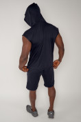 Оптом Спортивный костюм летний мужской темно-синего цвета 22610TS, фото 12